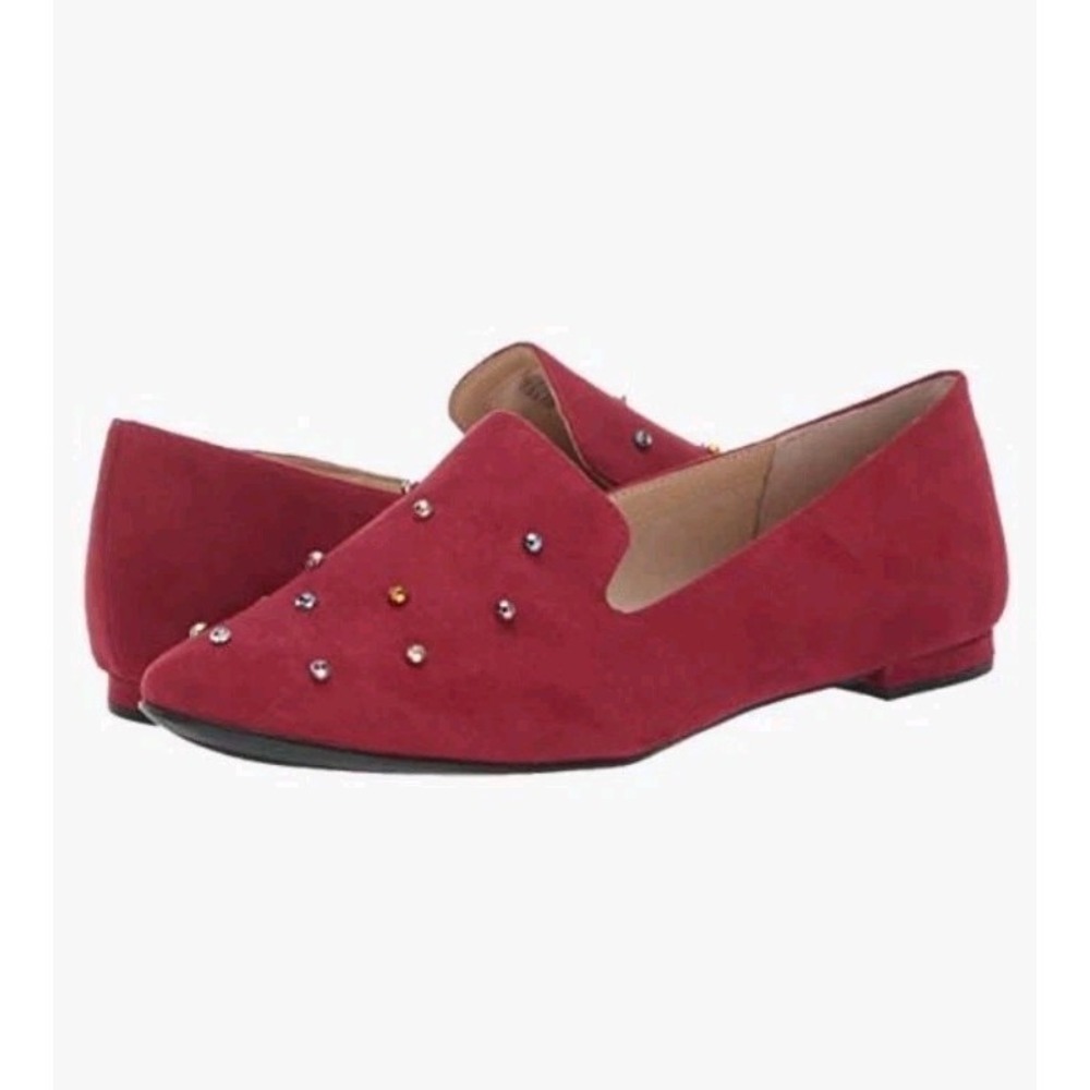 Red Flats Katy Perry Womens 9 Studded Shoes Allena Edgy Parisian Elevated Casual
